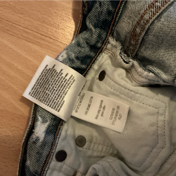 Agolde Riley high rise straight cropped jeans distressed - size 26 - Picture 7 of 7